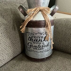Farmhouse  Galvanized Jug. 6.5” on bottom.